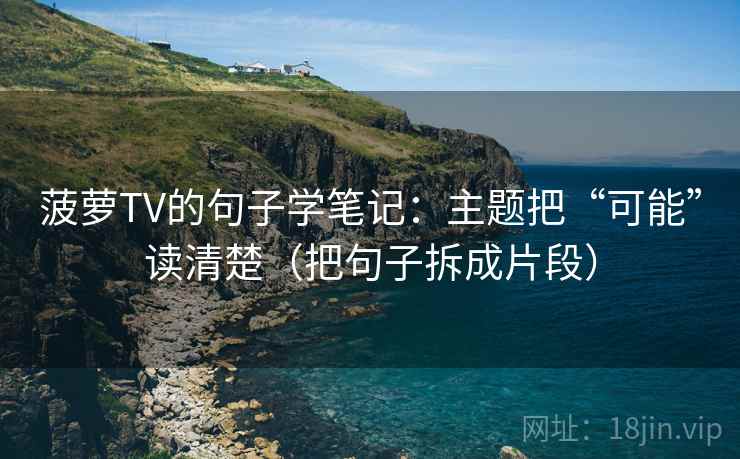菠萝TV的句子学笔记：主题把“可能”读清楚（把句子拆成片段）